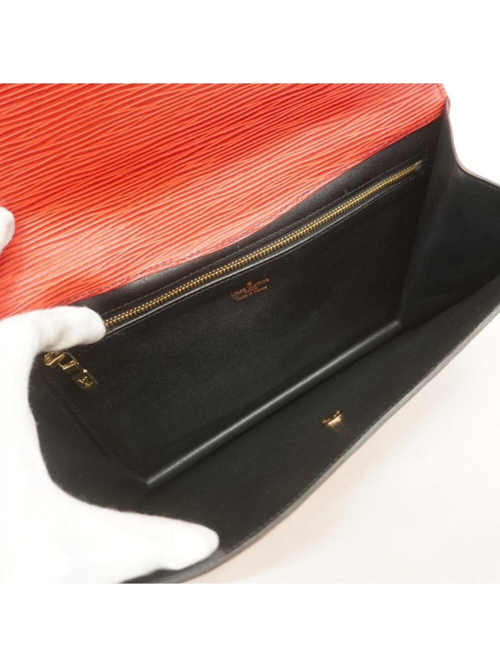 ★SOLD★ Louis Vuitton Clutch Epi Montaigne 27 Castilian Red - Picture 4 of 9